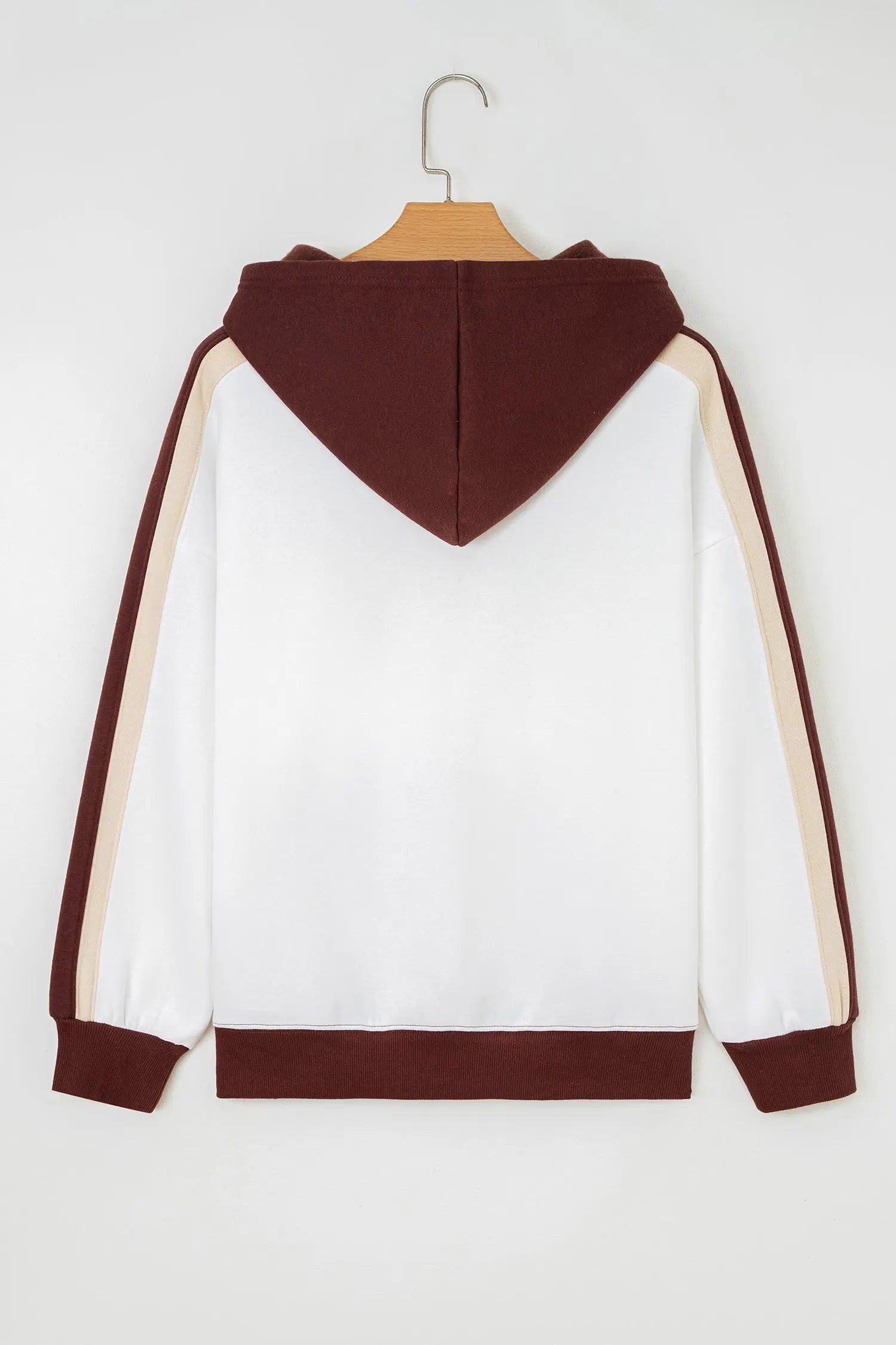Ariyah Patchwork athleisure Hooded Sweatshirt Threaded Pear