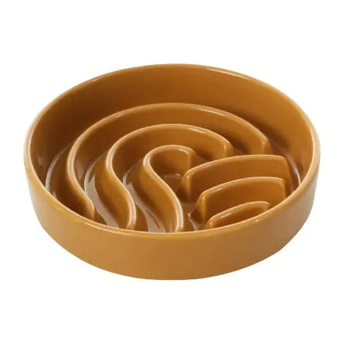 [Wave] Slow Feeder Dog Bowls - Pink / Beige / Orange DC-PEHOM