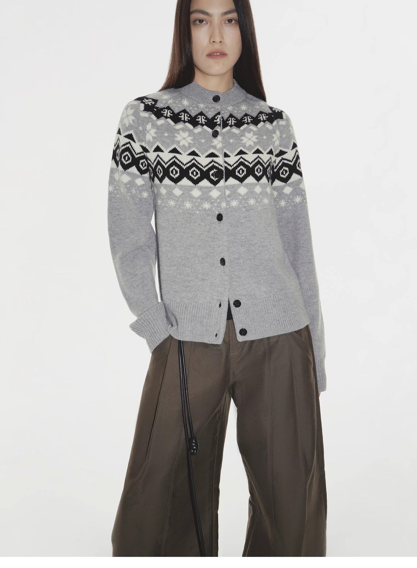 "Autumn on Fair Isle" Australian 17.5 micron machine washable merino wool jacquard sweater - Elysium Limited