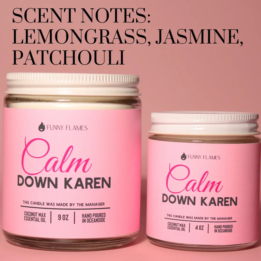 Calm down Karen DC-Funny Candle Co