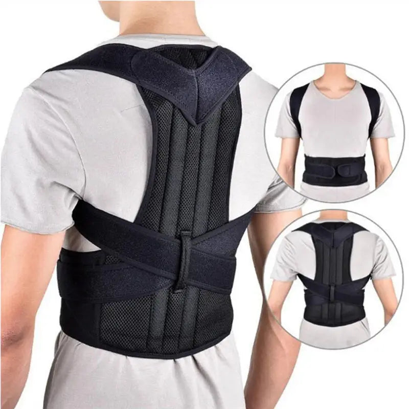 Adjustable Posture Corrector Low Back Support Shoulder Brace Belt For Puce Gaia