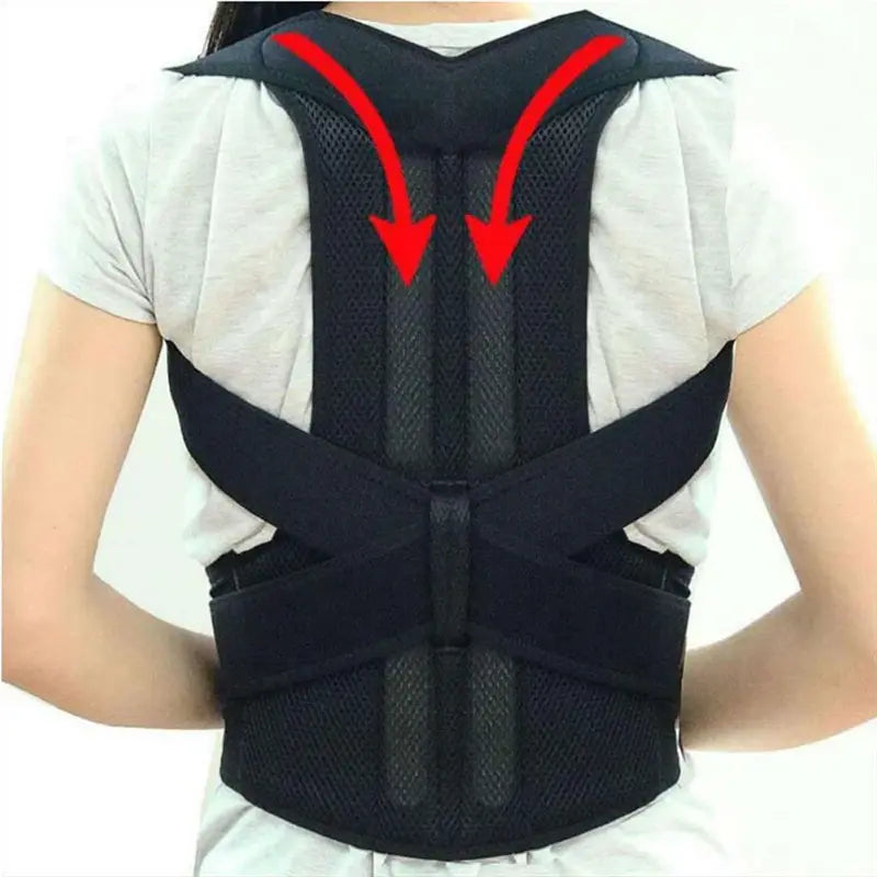 Adjustable Posture Corrector Low Back Support Shoulder Brace Belt For Puce Gaia