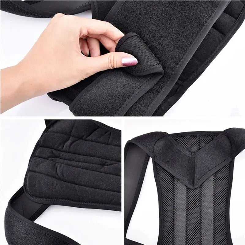 Adjustable Posture Corrector Low Back Support Shoulder Brace Belt For Puce Gaia