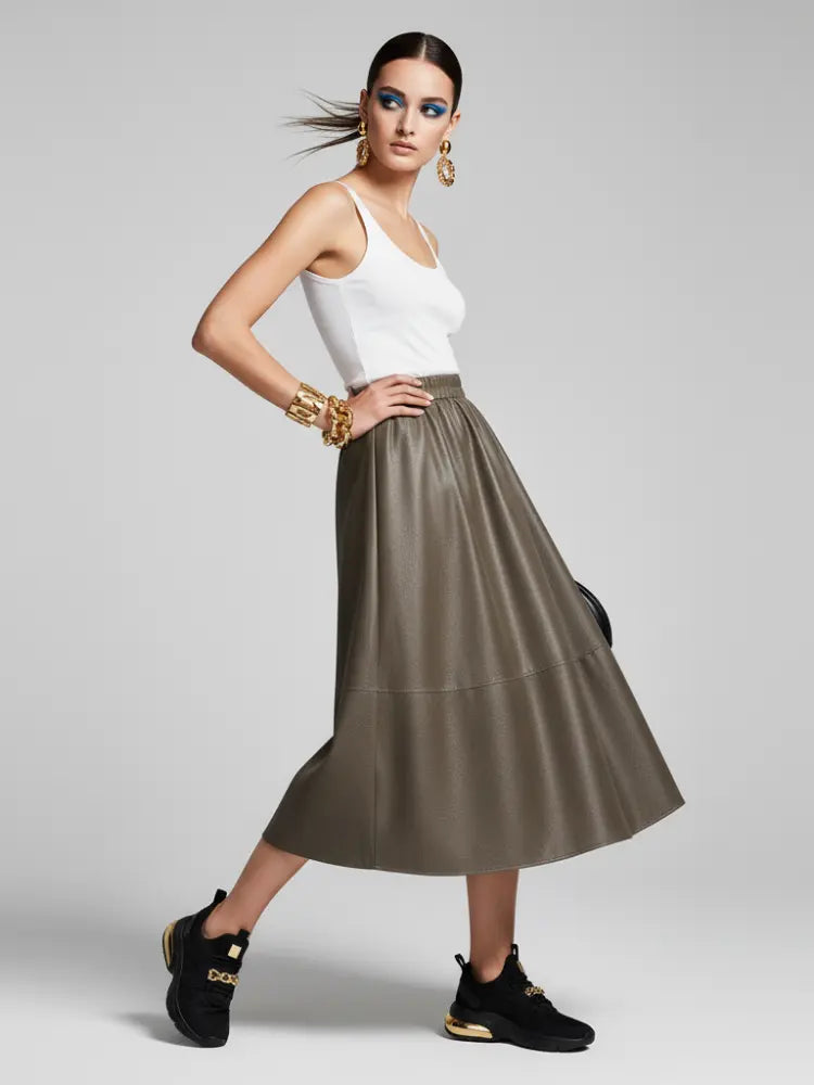 ATHLEISURE Midi Skirt ECO FASHION BYMANYC ® New York BYMANYC ® New York