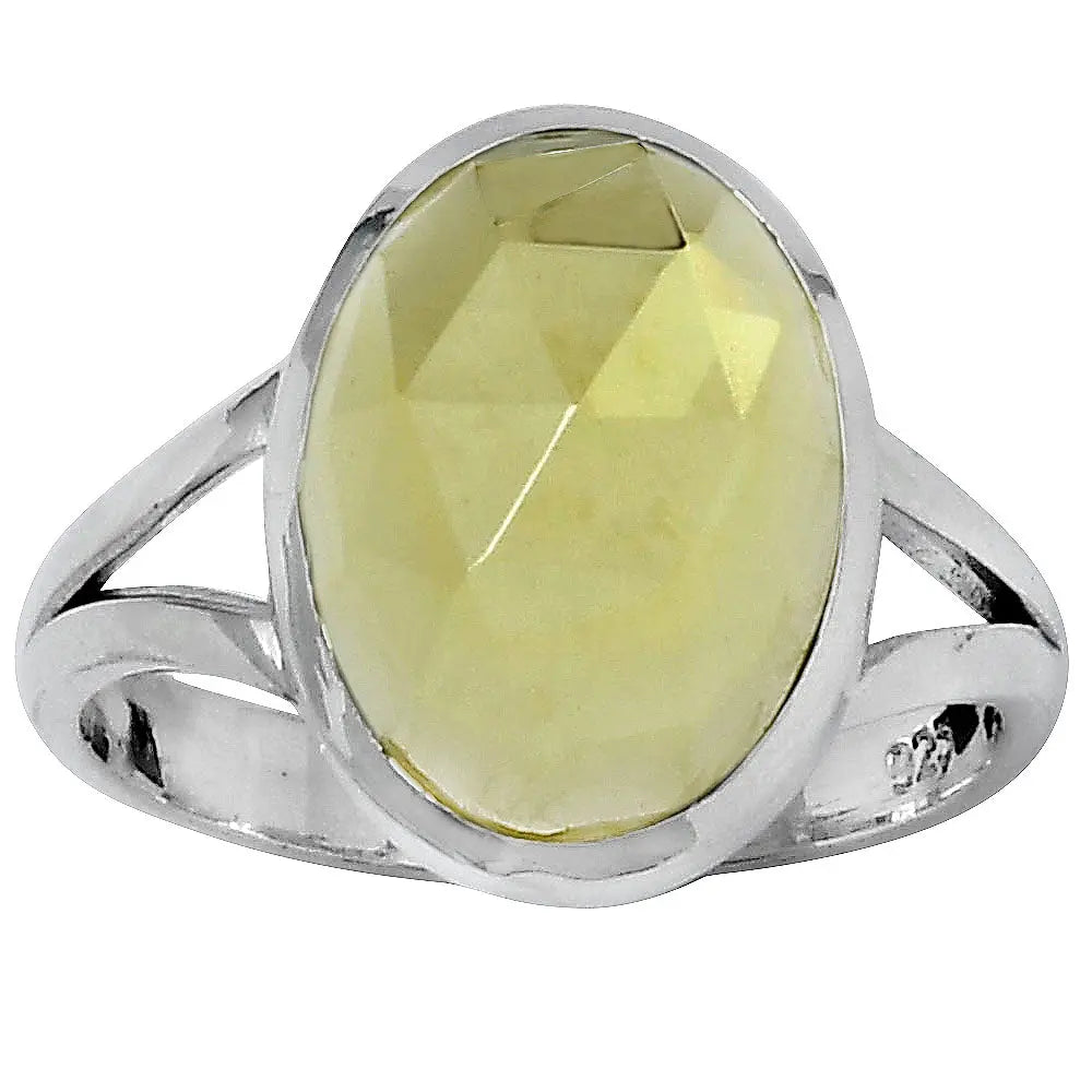 Faceted Natural Lemon Quartz Ring size-7 R-1005 SDR153456 DESIRE GEM