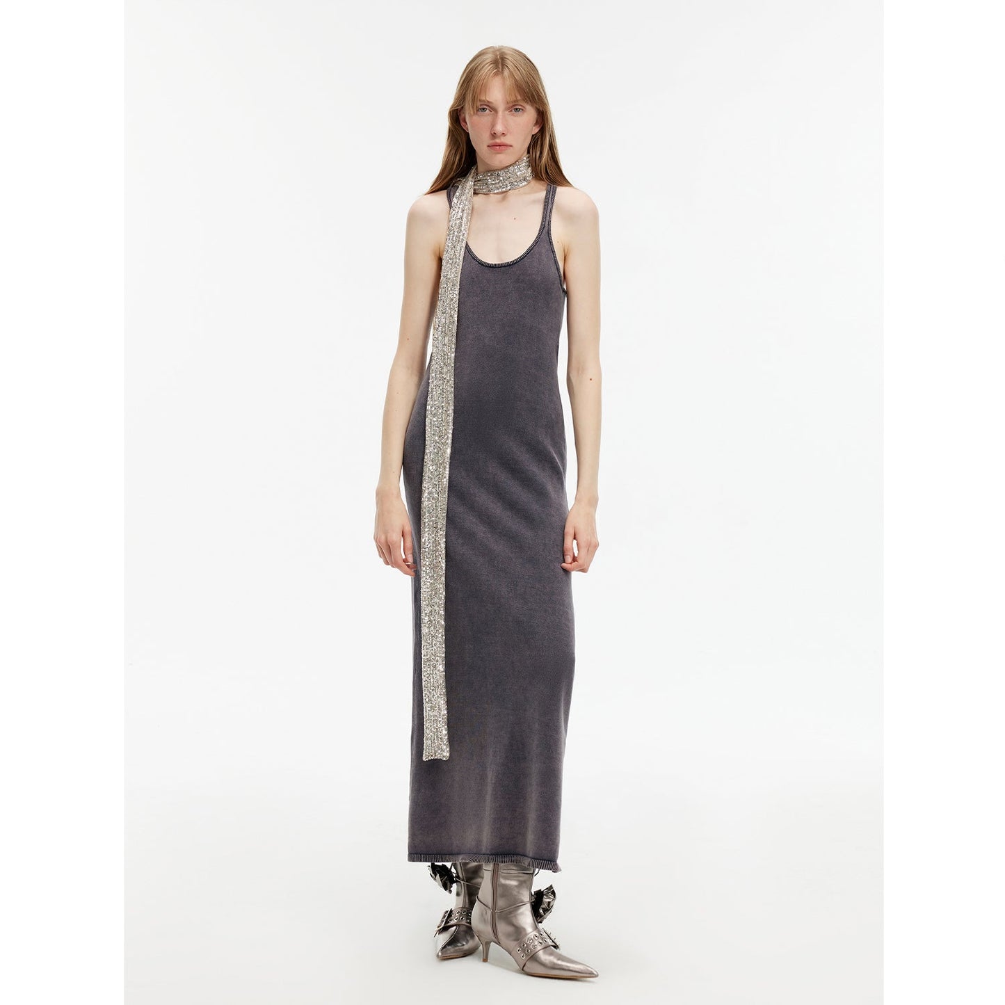 "Cool Girl Recipe" Luxury brand exclusive ferment-washed distressed vest dress - Elysium Limited