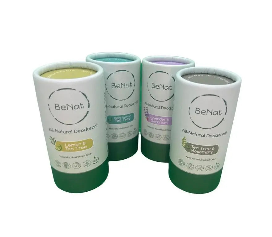 All Natural, Plastic-Free Deodorants DC-BeNat