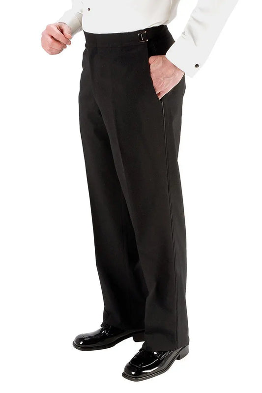 "Anthony" Black Vitale Barberis Italian Wool Tuxedo Pants Tux-USA