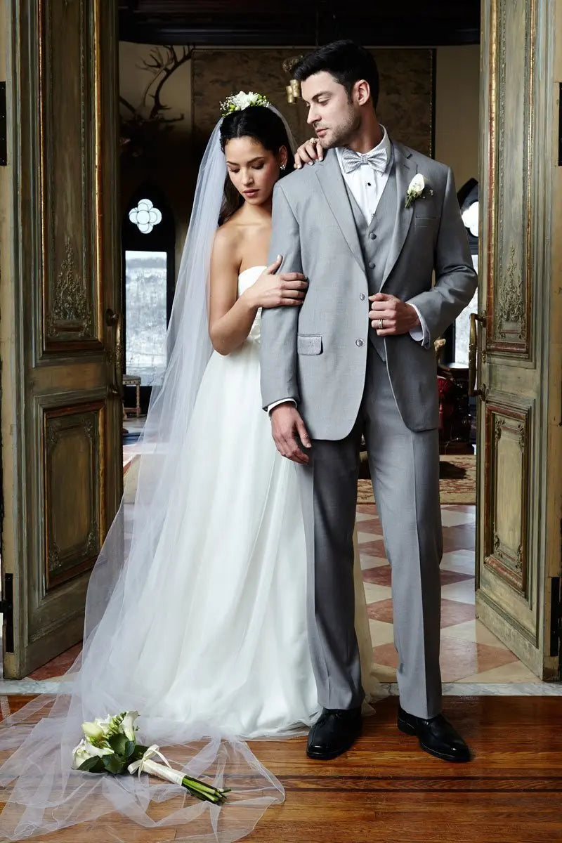 "Aspen" Heather Grey Suit Jacket Notch (Separates) Tux-USA