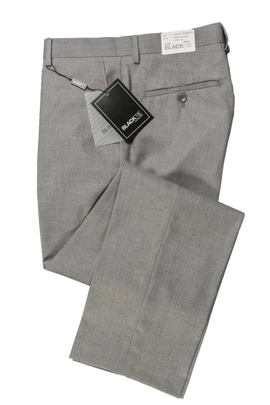 "Bradley" Heather Grey Luxury Wool Blend Suit Pants Tux-USA