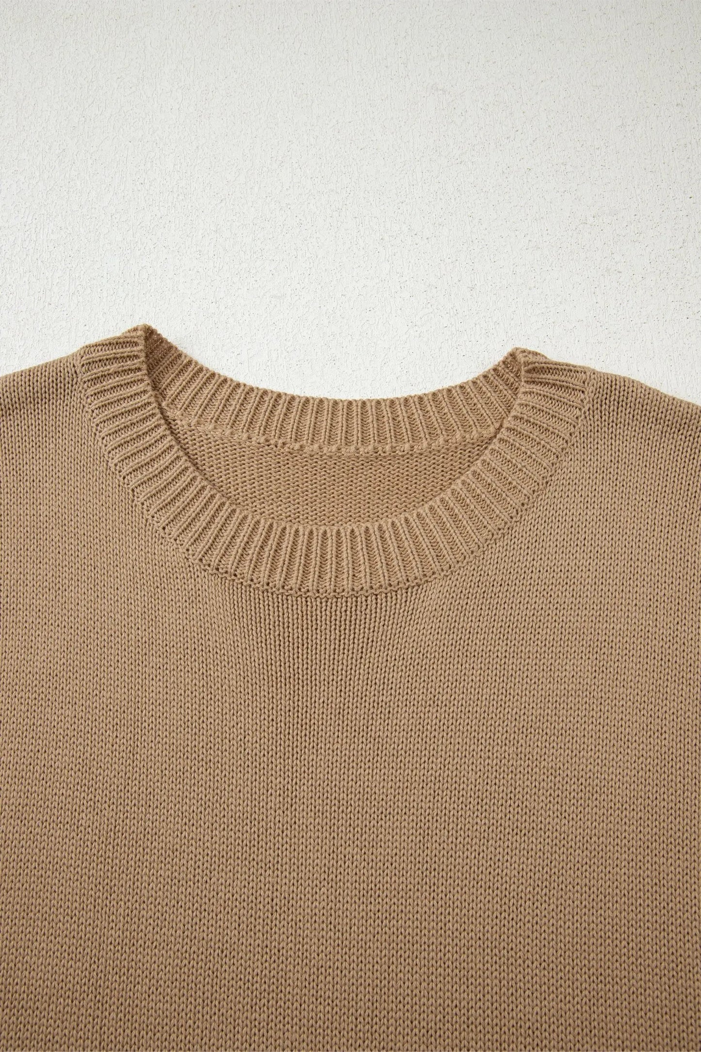 Solid Drop Shoulder Oversize Mini Sweater Dress Byzantium Bay