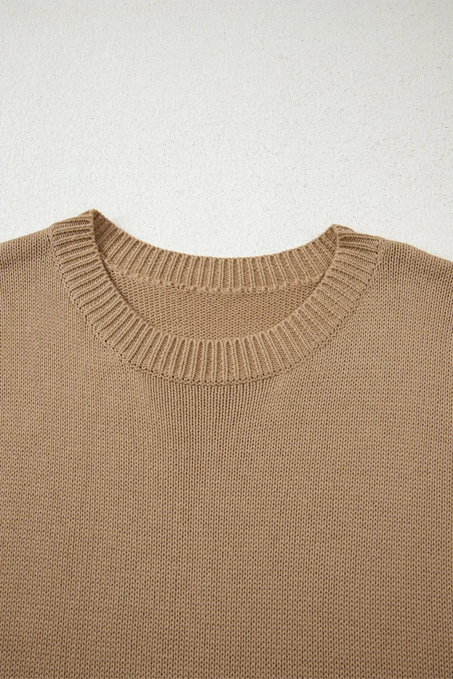 Solid Drop Shoulder Oversize Mini Sweater Dress Byzantium Bay