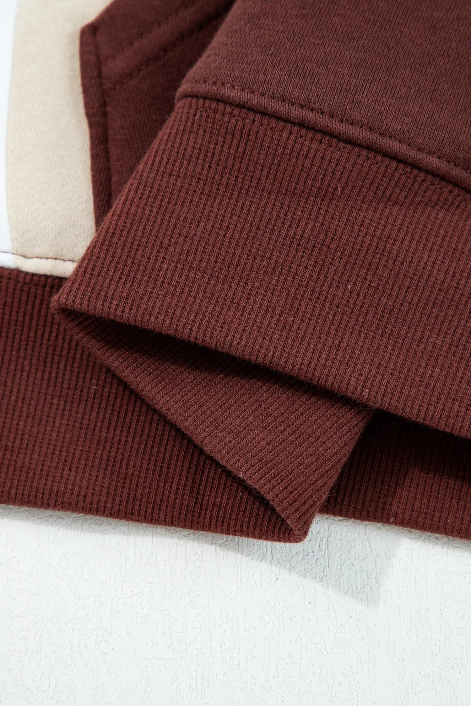 Ariyah Patchwork athleisure Hooded Sweatshirt Threaded Pear